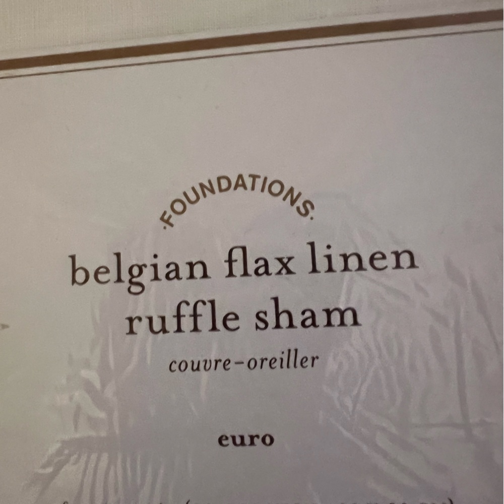 2 BELGIAN FLAX EURO SHAMS NEW IN PACKAGING